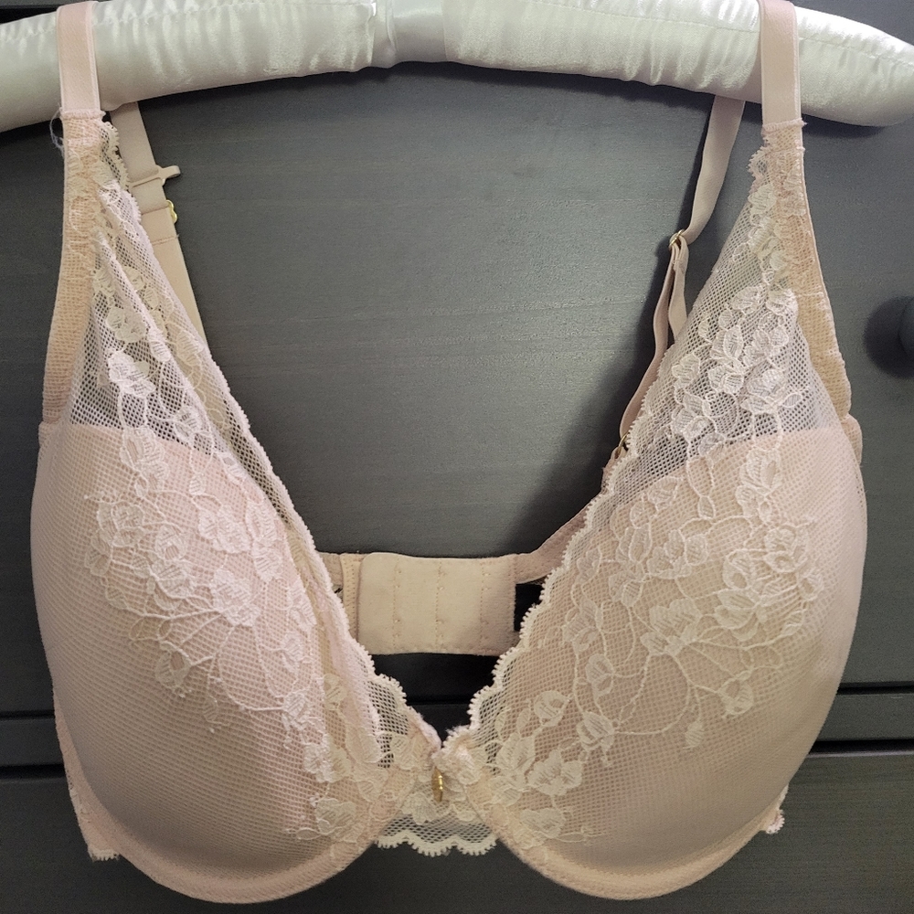 NATORI Cherry Blossom Convertible Plunge Lace Bra 30G - Picture 2 of 9